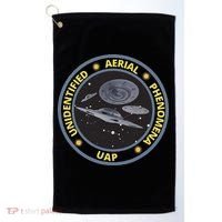 Retro Unidentified Aerial Phenomena Spaceships Uap Golf Towel thumb 0