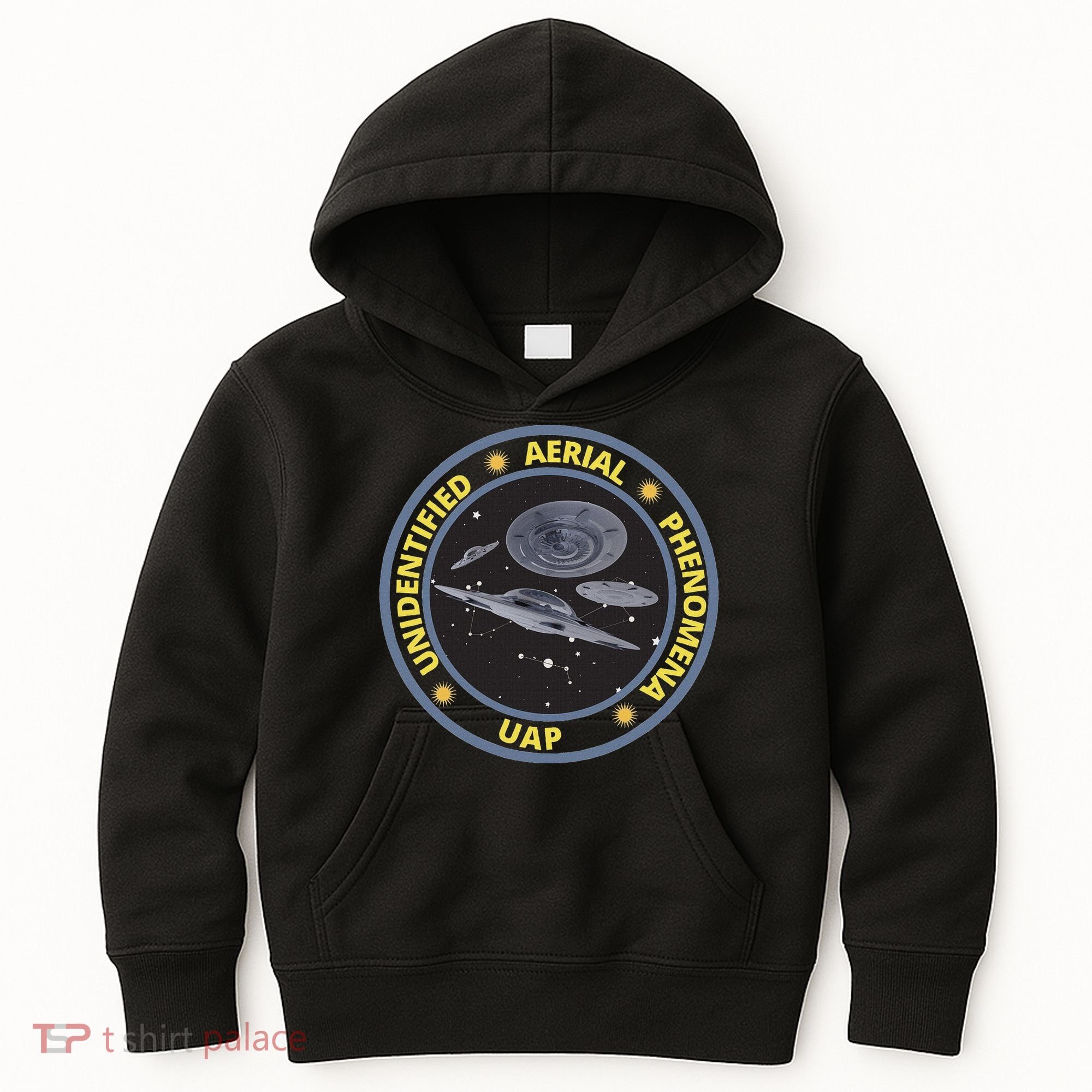Retro Unidentified Aerial Phenomena Spaceships Uap Kids Hoodie