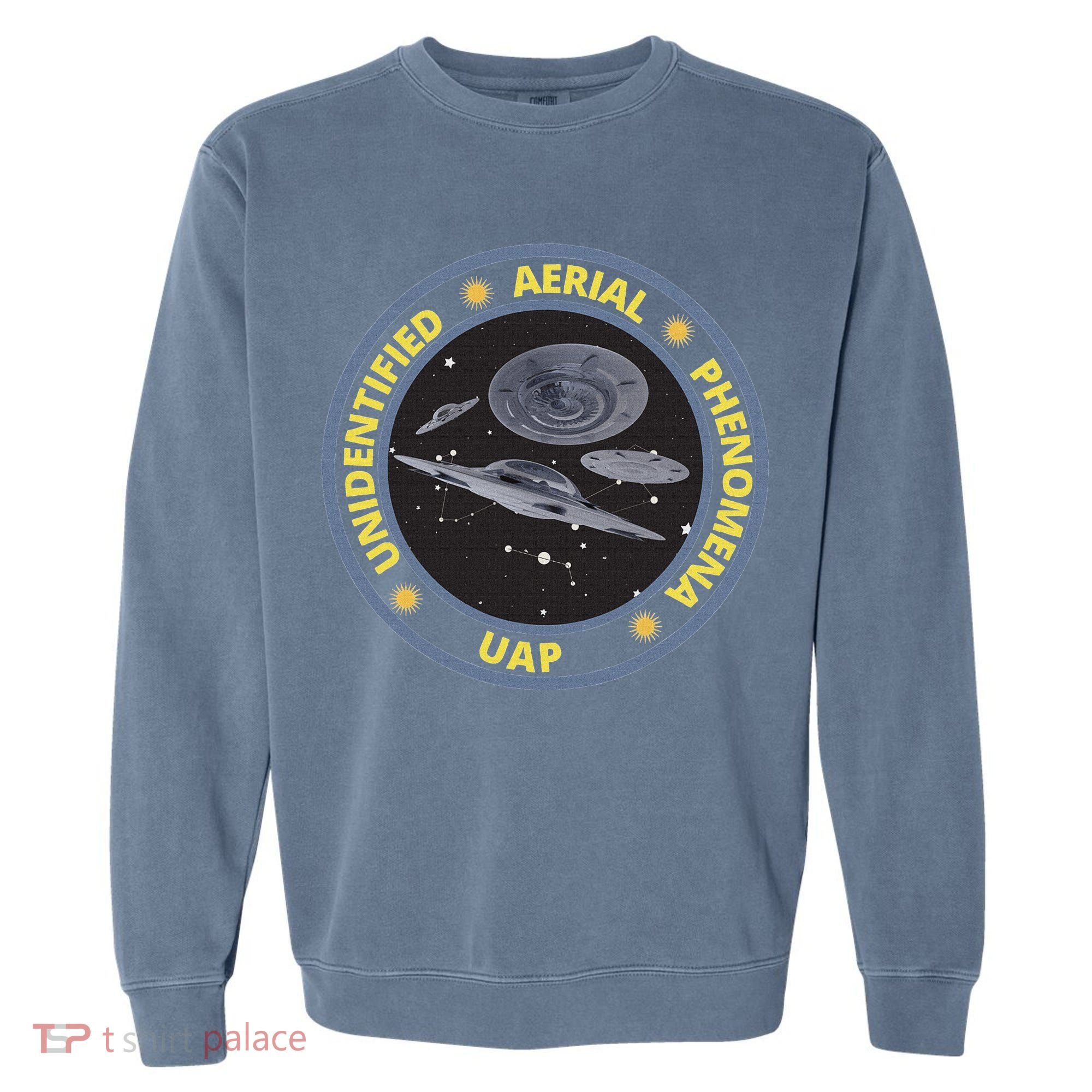Retro Unidentified Aerial Phenomena Spaceships Uap Garment-Dyed Sweatshirt