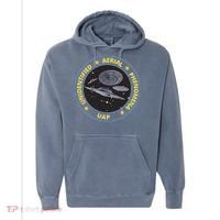 Retro Unidentified Aerial Phenomena Spaceships Uap Comfort Colors Garment-Dyed Hooded Sweatshirt thumb 0