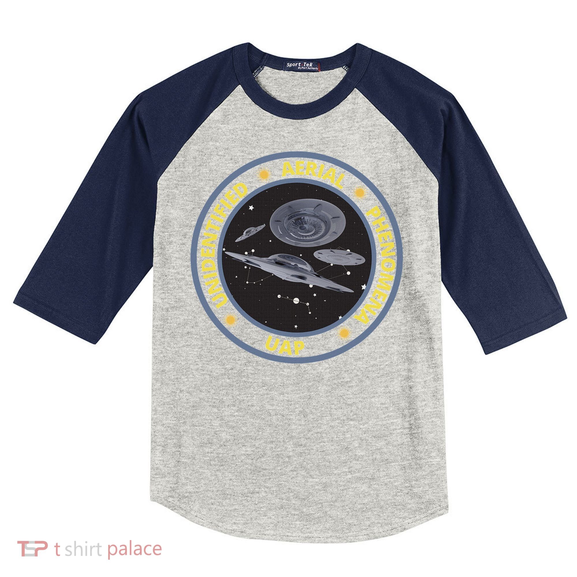 Retro Unidentified Aerial Phenomena Spaceships Uap Kids Colorblock Raglan Jersey