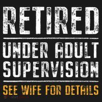 Retired Under Adult Supervision See Wife For Details Funny  Sweatshirt thumb 3