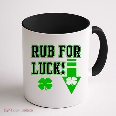 Rub Me For Luck Coffee Mug back