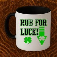 Rub Me For Luck Coffee Mug thumb 2