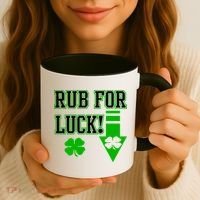 Rub Me For Luck Coffee Mug thumb 3