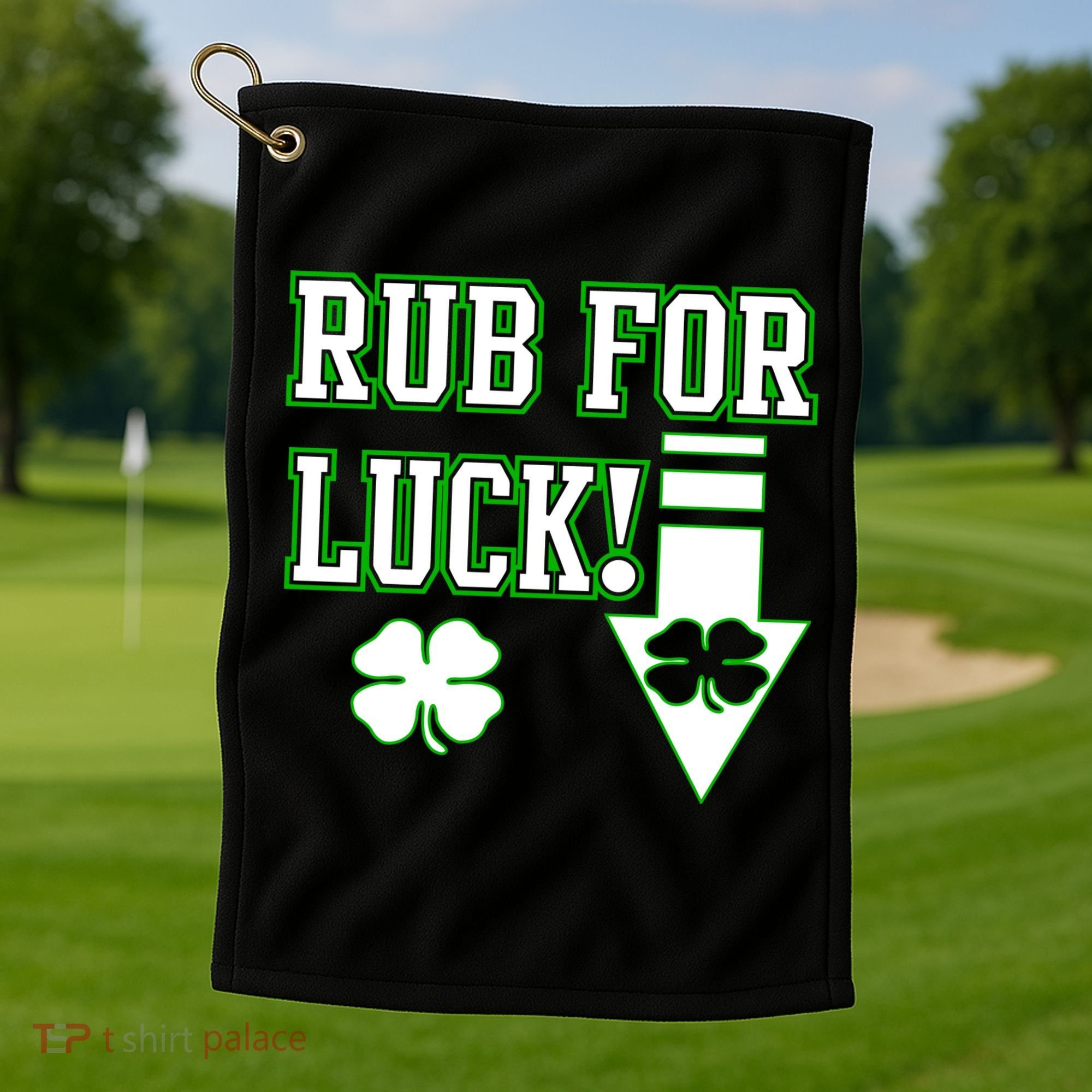 Rub Me For Luck Golf Towel
