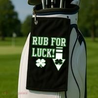 Rub Me For Luck Golf Towel thumb 2
