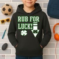Rub Me For Luck Kids Hoodie thumb 2