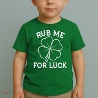 Rub Me For Luck Funny Shamrock St Pattys Day Toddler T-Shirt thumb 2