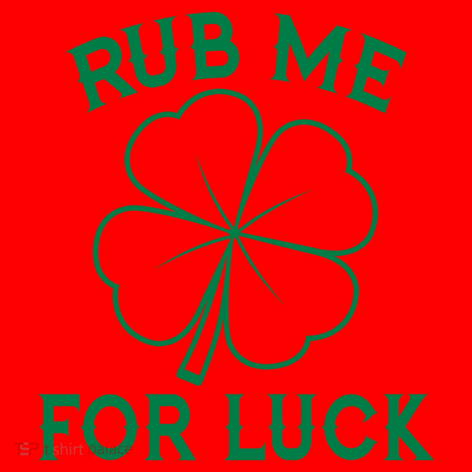 Rub Me For Luck Funny Shamrock St Pattys Day Santa Hat