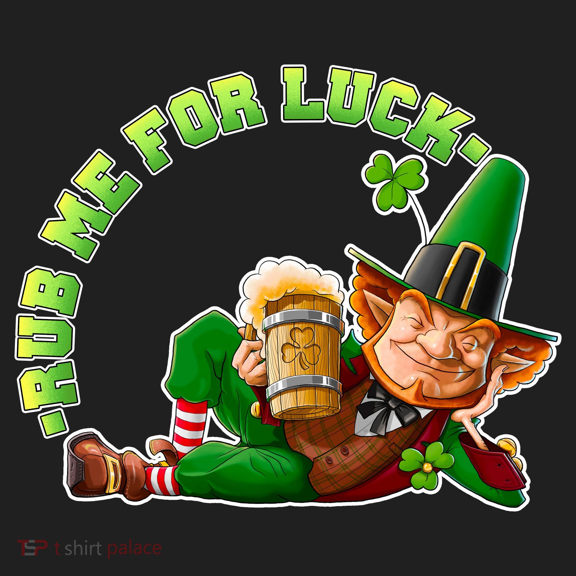 Rub Me for Luck Irish Leprechaun Women's Sweatshirt