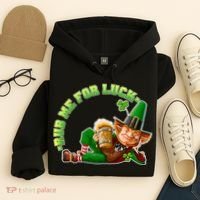 Rub Me for Luck Irish Leprechaun Hoodie thumb 4