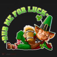Rub Me for Luck Irish Leprechaun Long Sleeve Shirt thumb 2
