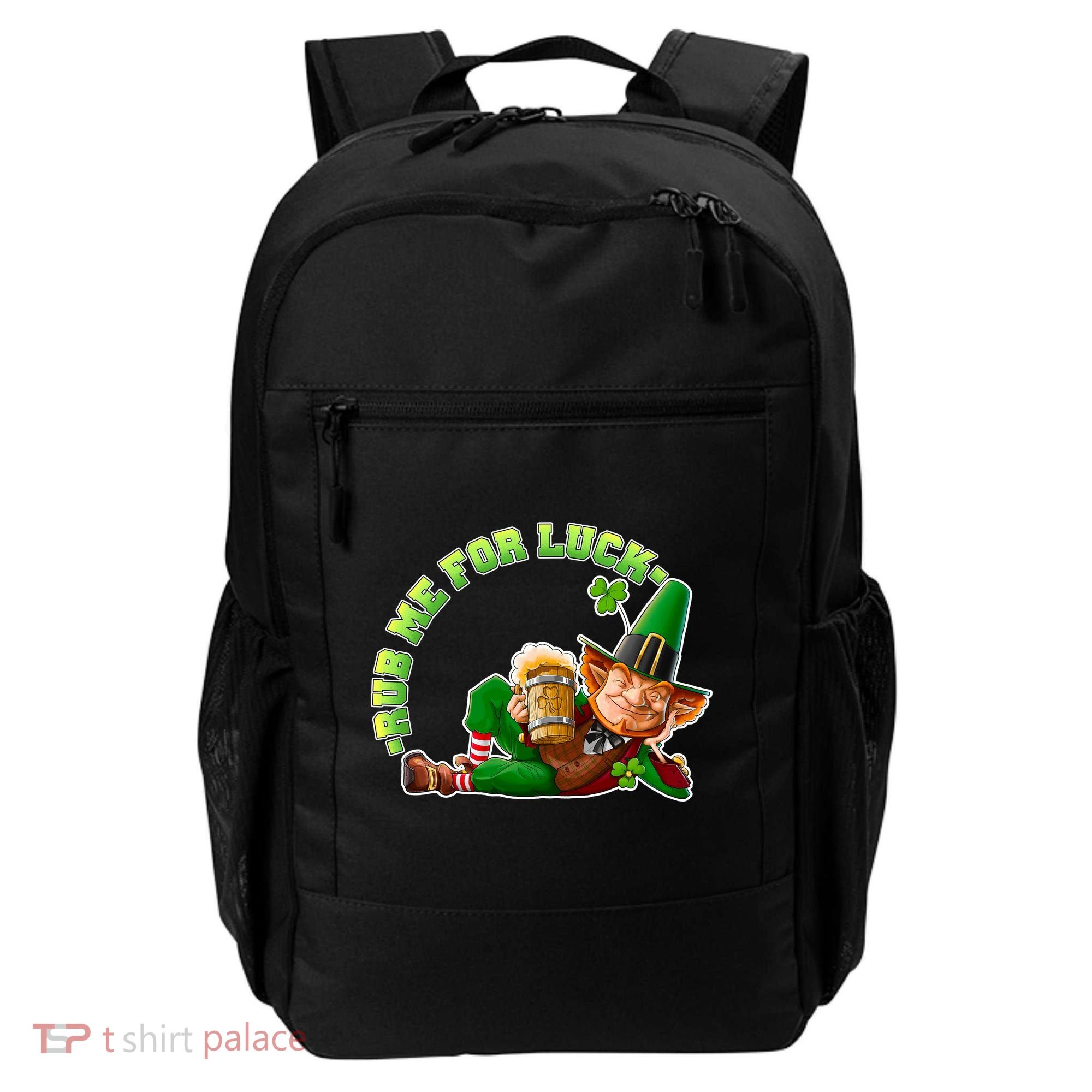 Rub Me for Luck Irish Leprechaun Backpack