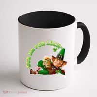 Rub Me for Luck Irish Leprechaun Coffee Mug thumb 1