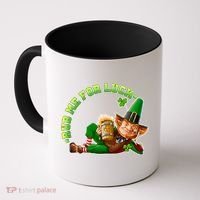 Rub Me for Luck Irish Leprechaun Coffee Mug thumb 0