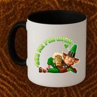 Rub Me for Luck Irish Leprechaun Coffee Mug thumb 2