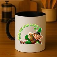 Rub Me for Luck Irish Leprechaun Coffee Mug thumb 4