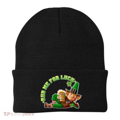 Rub Me for Luck Irish Leprechaun Beanie