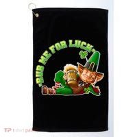 Rub Me for Luck Irish Leprechaun Golf Towel thumb 0