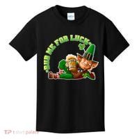 Rub Me for Luck Irish Leprechaun Kids T-Shirt thumb 0