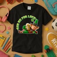 Rub Me for Luck Irish Leprechaun Kids T-Shirt thumb 3