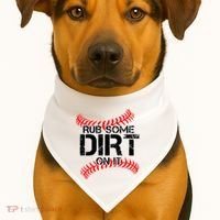 Rub Some Dirt On It baseball USA-Made Doggie Bandana thumb 1