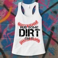 Rub Some Dirt On It baseball Women's Tank Top thumb 3