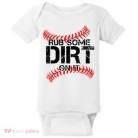 Rub Some Dirt On It baseball Baby Bodysuit thumb 0