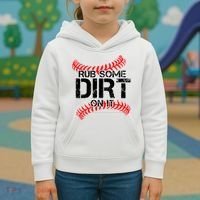 Rub Some Dirt On It baseball Kids Hoodie thumb 3