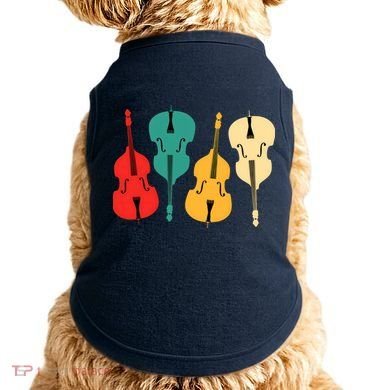 Retro Upright Bass String Double Bass Vintage Gift Doggie Tank
