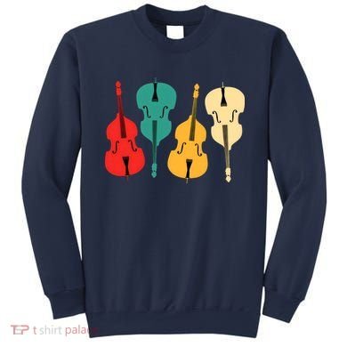 Retro Upright Bass String Double Bass Vintage Gift Sweatshirt