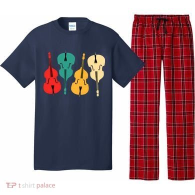 Retro Upright Bass String Double Bass Vintage Gift Pajama Set
