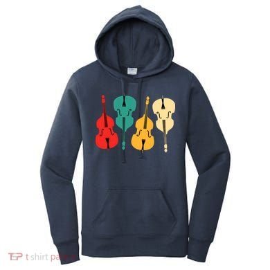 Retro Upright Bass String Double Bass Vintage Gift Women's Hoodie