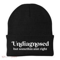 Retro Undiagnosed But Something AinT Right Funny Sarcastic Beanie thumb 0