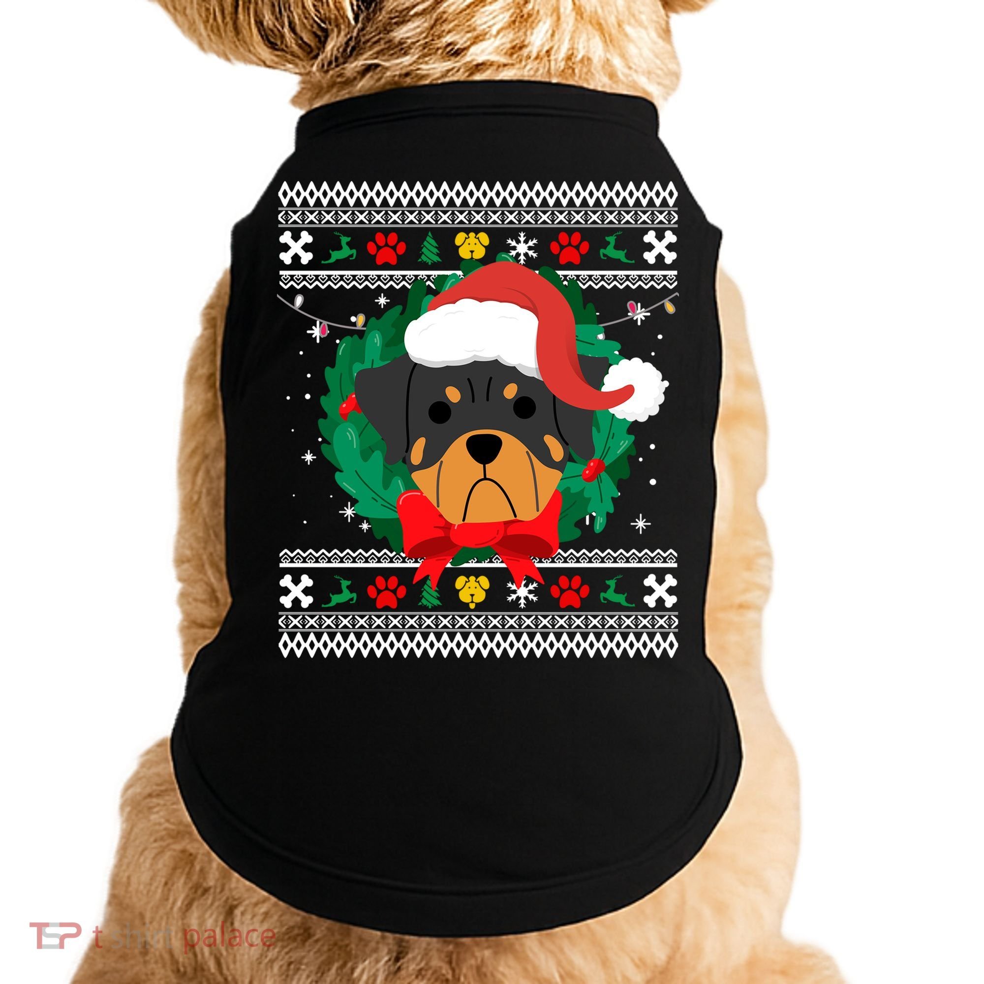 Rottweiler Ugly Christmas Sweater Rottie Great Gift Doggie Tank