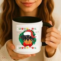 Rottweiler Ugly Christmas Sweater Rottie Great Gift Coffee Mug thumb 3