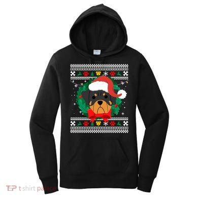 Rottweiler Ugly Christmas Sweater Rottie Great Gift Women's Hoodie