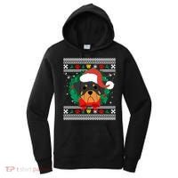 Rottweiler Ugly Christmas Sweater Rottie Great Gift Women's Hoodie thumb 0