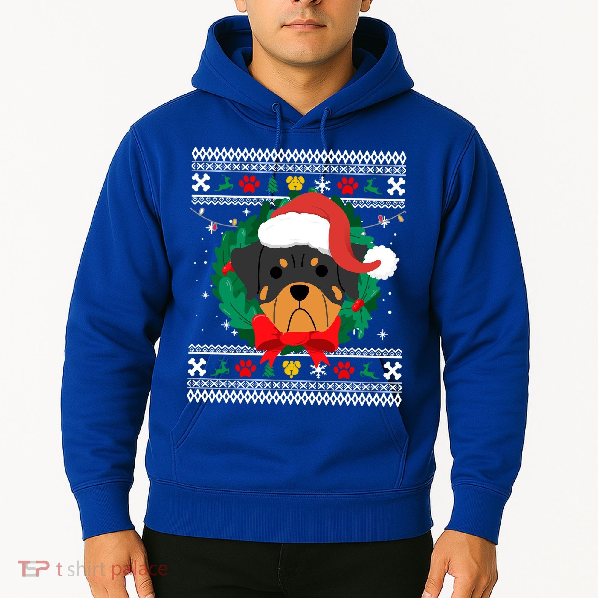 Rottweiler Ugly Christmas Sweater Rottie Great Gift Hoodie