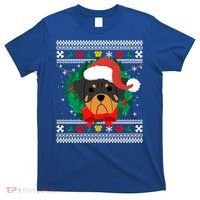 Rottweiler Ugly Christmas Sweater Rottie Great Gift T-Shirt thumb 0