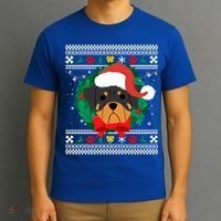 Rottweiler Ugly Christmas Sweater Rottie Great Gift T-Shirt thumb 3