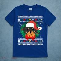 Rottweiler Ugly Christmas Sweater Rottie Great Gift T-Shirt thumb 5