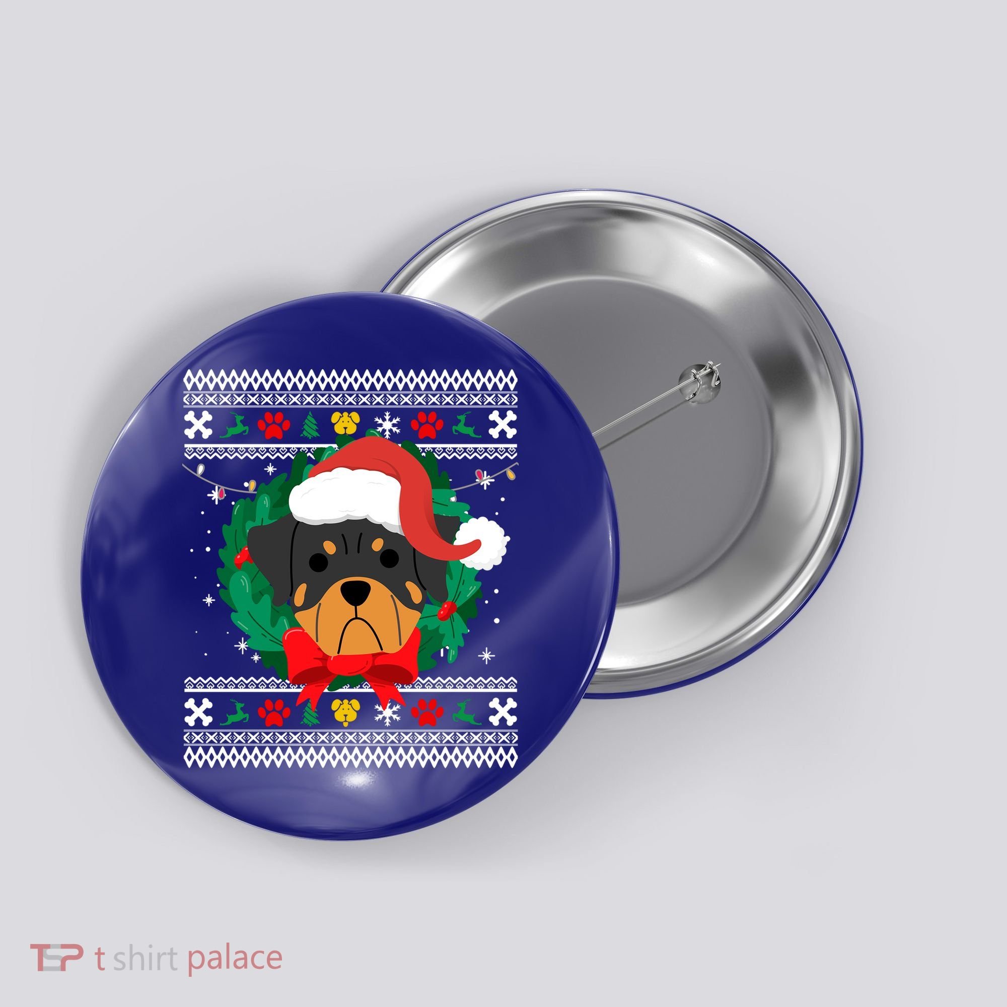 Rottweiler Ugly Christmas Sweater Rottie Great Gift Button