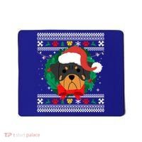Rottweiler Ugly Christmas Sweater Rottie Great Gift Mousepad thumb 0