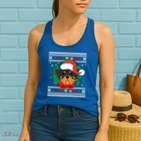 Rottweiler Ugly Christmas Sweater Rottie Great Gift Women's Tank Top thumb 2