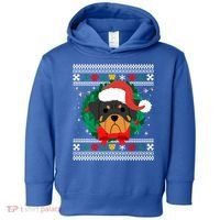 Rottweiler Ugly Christmas Sweater Rottie Great Gift Toddler Hoodie thumb 0