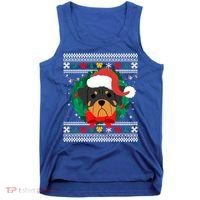 Rottweiler Ugly Christmas Sweater Rottie Great Gift Tank Top thumb 0