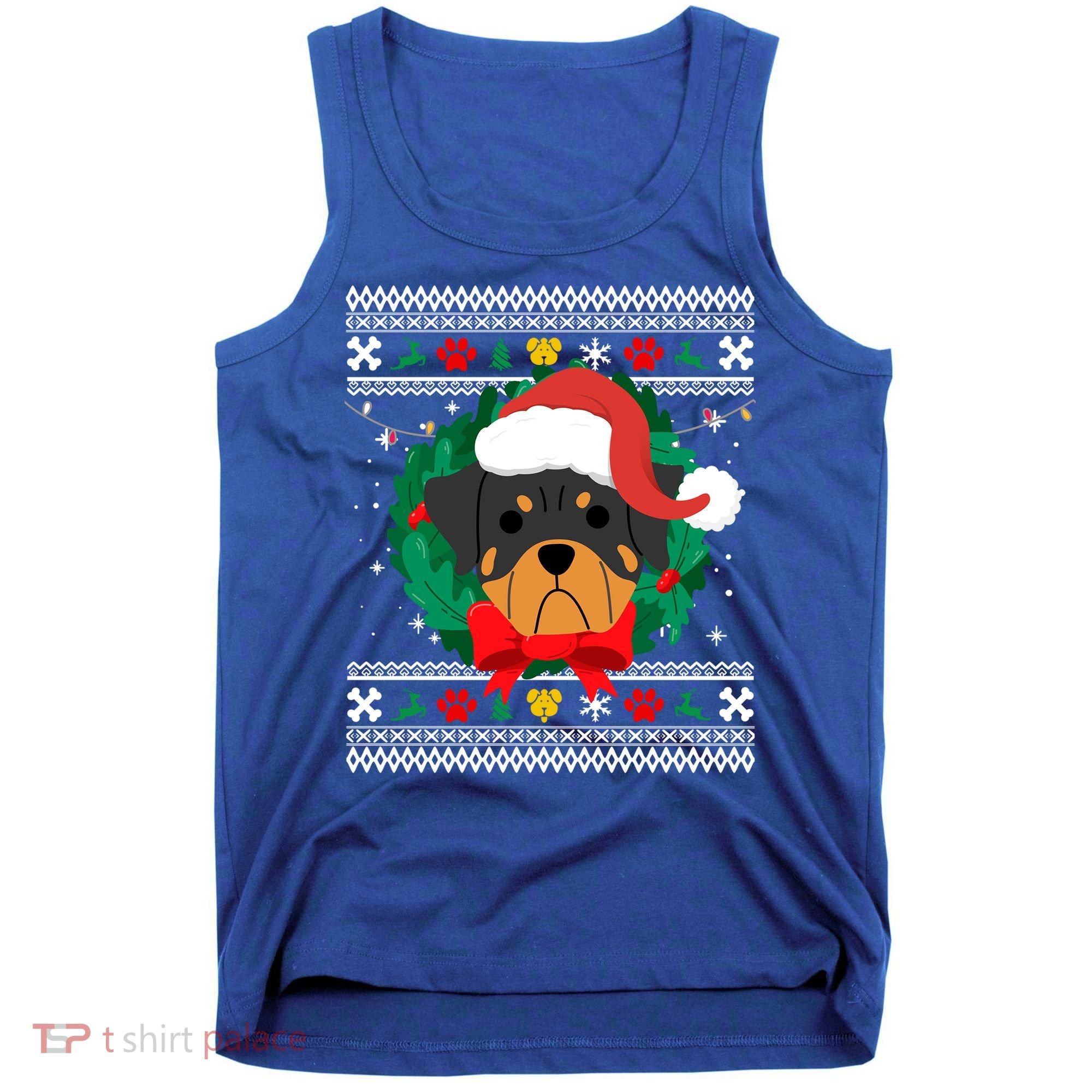 Rottweiler Ugly Christmas Sweater Rottie Great Gift Tank Top