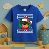 Rottweiler Ugly Christmas Sweater Rottie Great Gift Toddler T-Shirt thumb 3